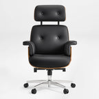 Genuine Leather Executive Office Chair - Classic Ergonomic Design