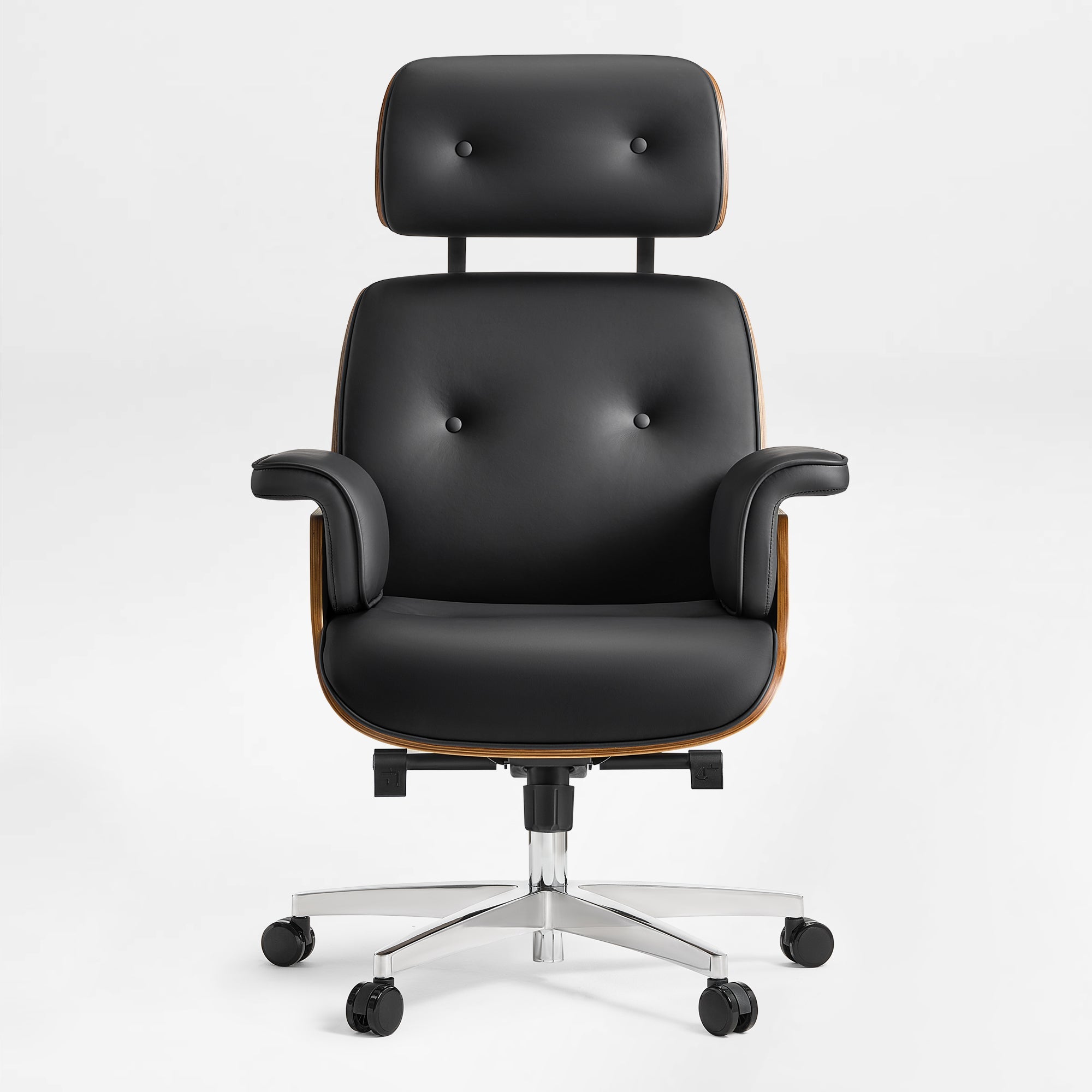 Genuine Leather Executive Office Chair - Classic Ergonomic Design