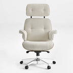 Genuine Leather Executive Office Chair - Classic Ergonomic Design