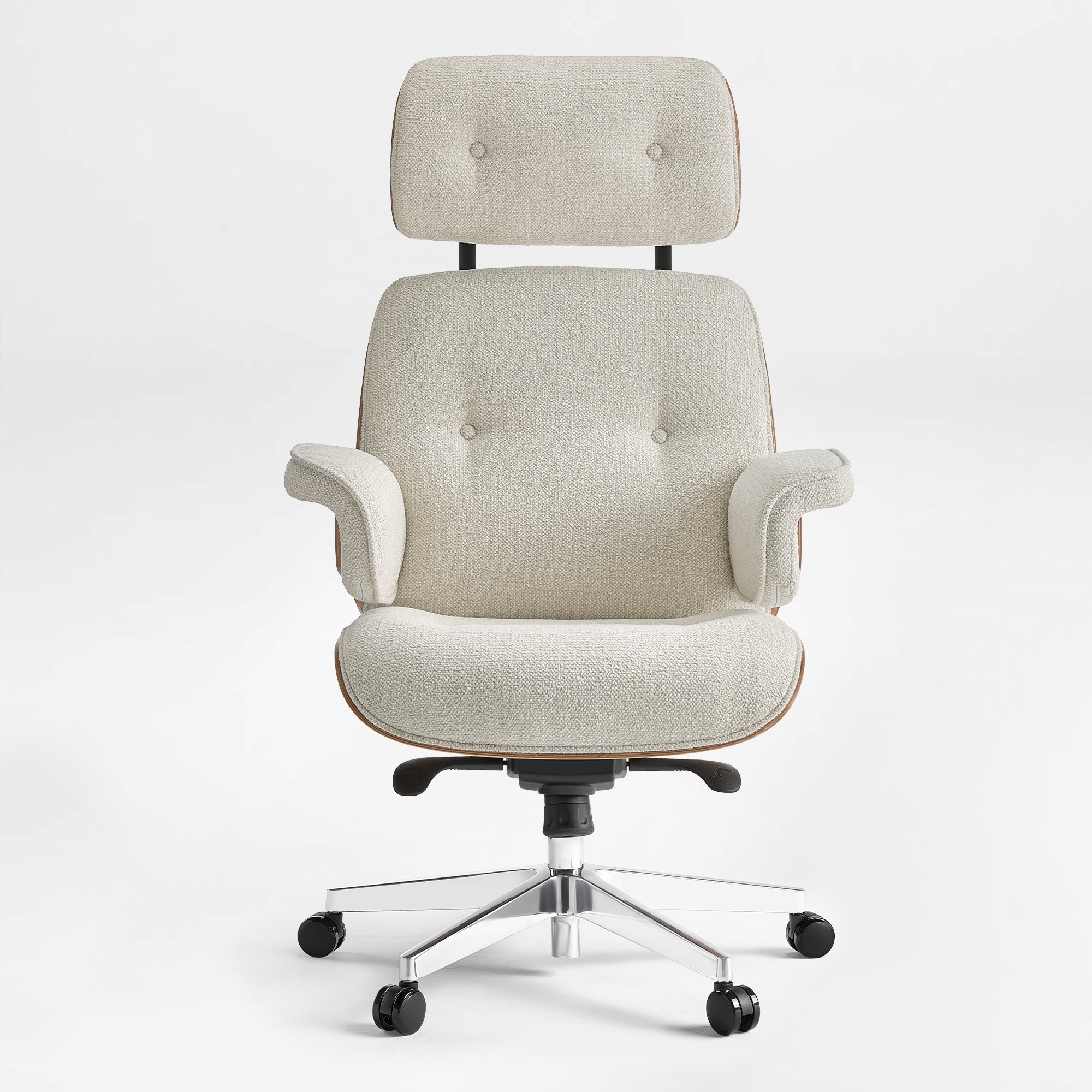 Genuine Leather Executive Office Chair - Classic Ergonomic Design