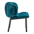 Velvet Dining Side Chair, Set of 1, Red and Green