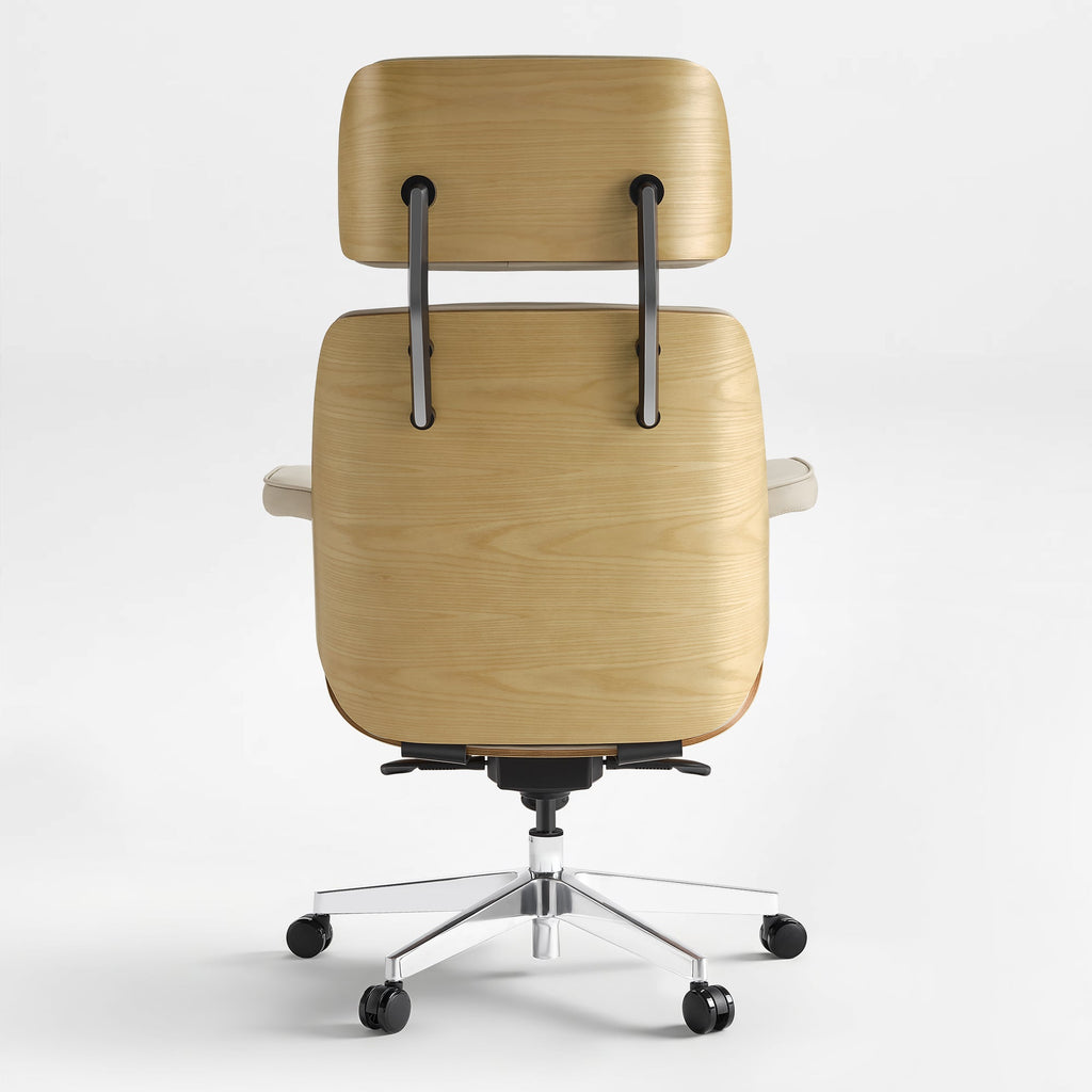 Genuine Leather Executive Office Chair - Classic Ergonomic Design