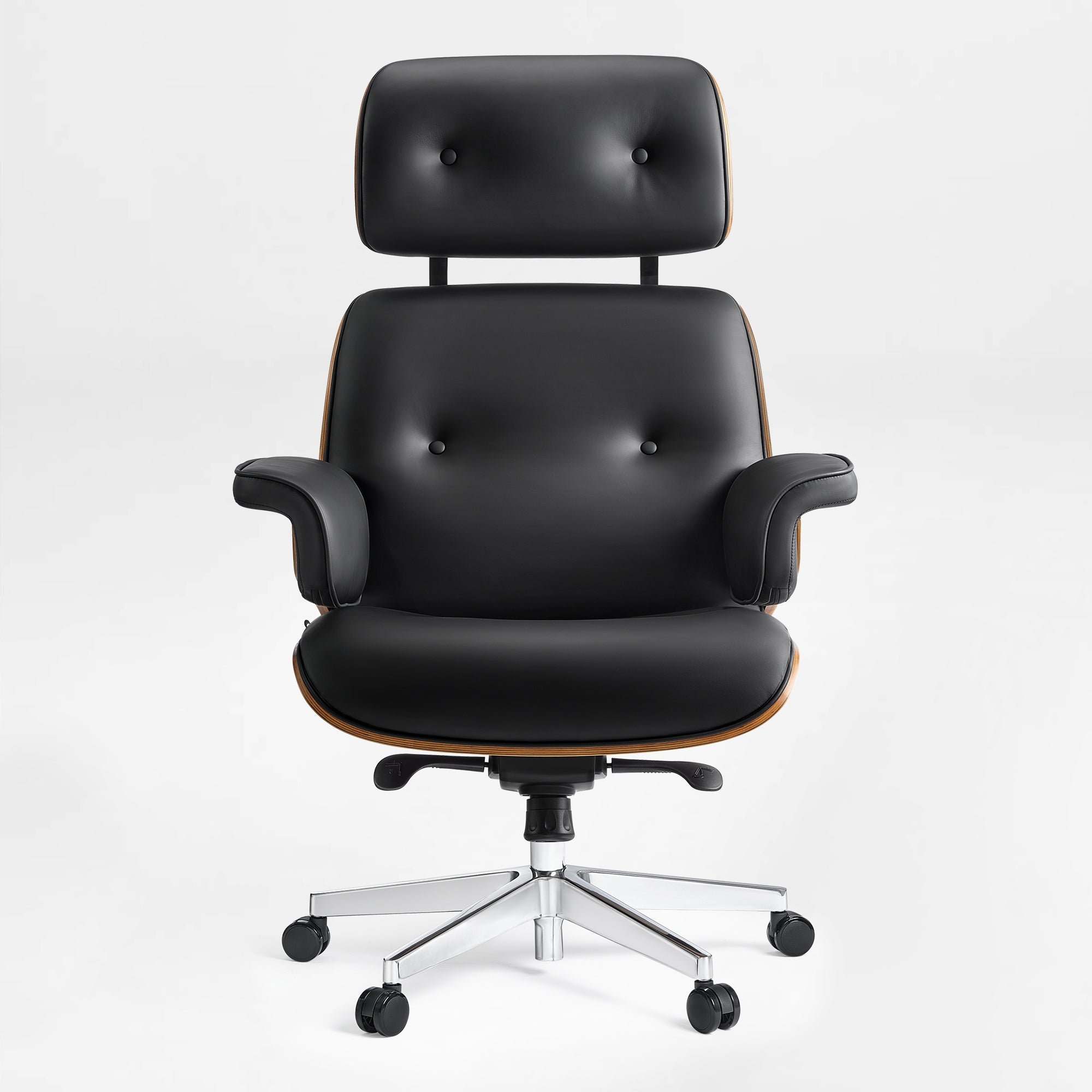Genuine Leather Executive Office Chair - Classic Ergonomic Design