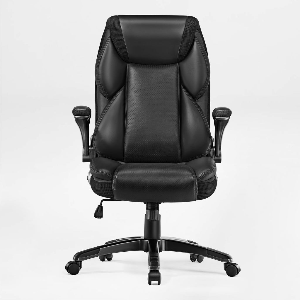 Faux Leather Home Office Chair - Ergonomic Cream