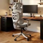 Chaise de bureau et de jeu en maille à dossier haut, noire
