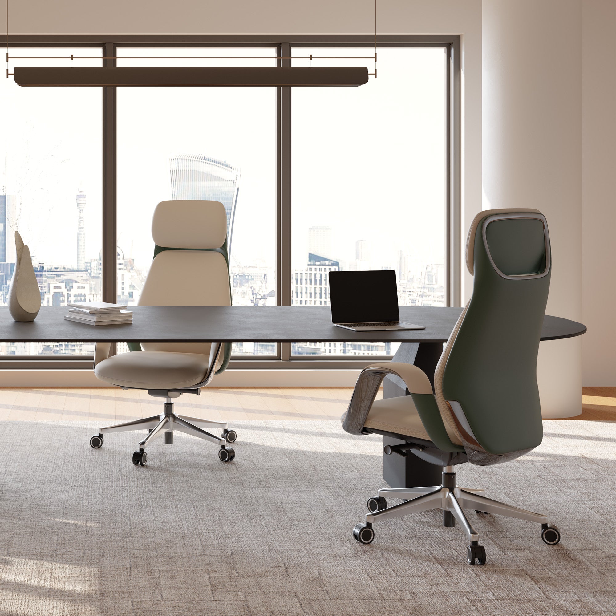 Napa Leather Executive Office Chair - Fully Adjustable