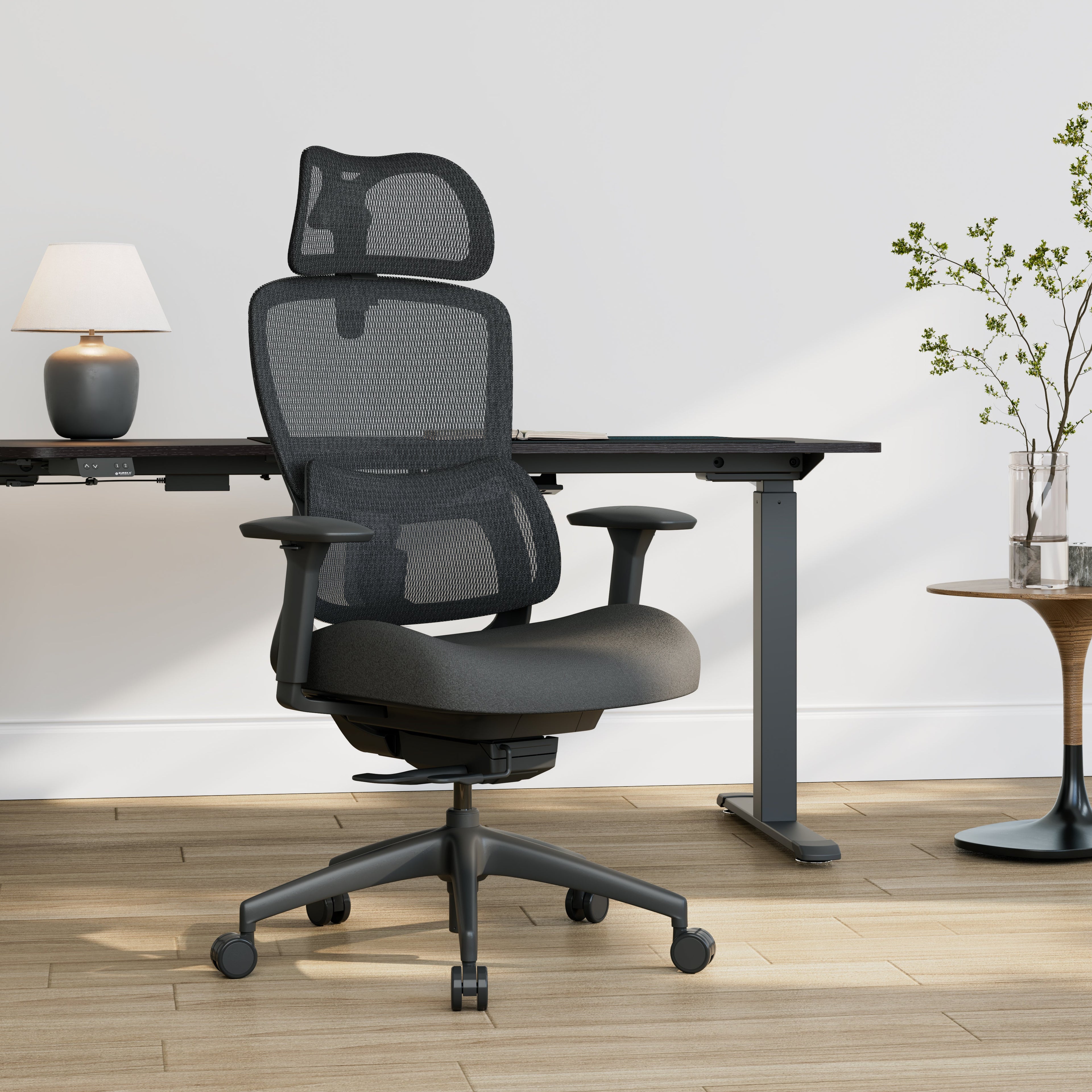 Ergonomic Office Chair - 3D Adaptive Lumbar Support Adjustable