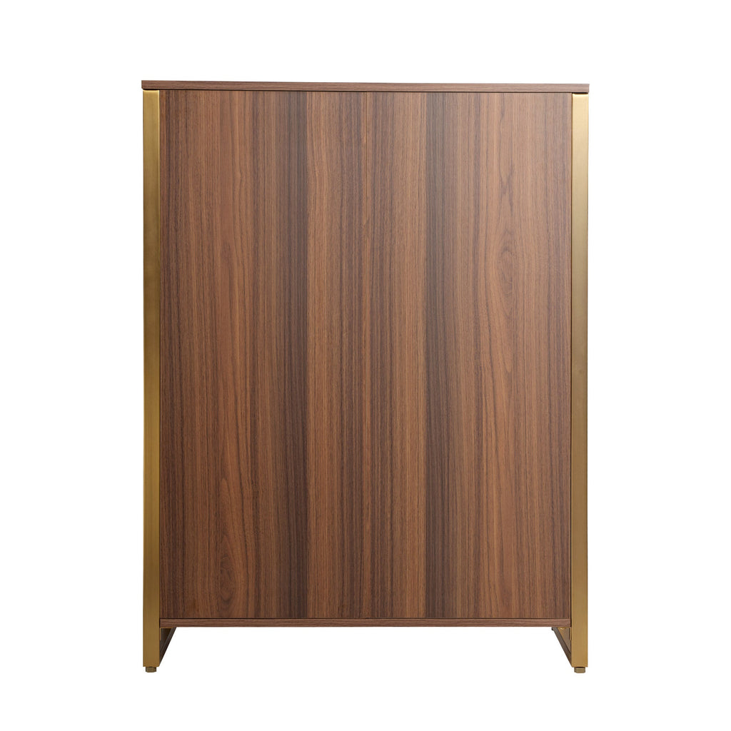 42 Chest 5-Drawers Dresser Accent Cabinet Walnut