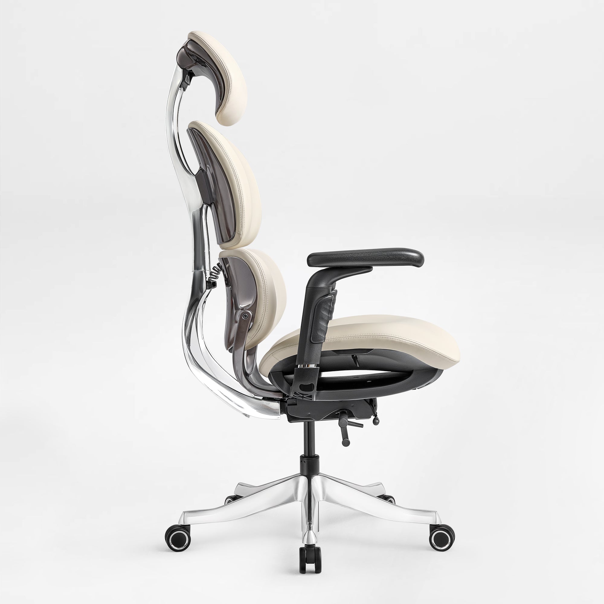 Ergonomic Executive Office Chair - PU Leather 4D Armrests Self-Adapting