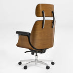 Genuine Leather Executive Office Chair - Classic Ergonomic Design