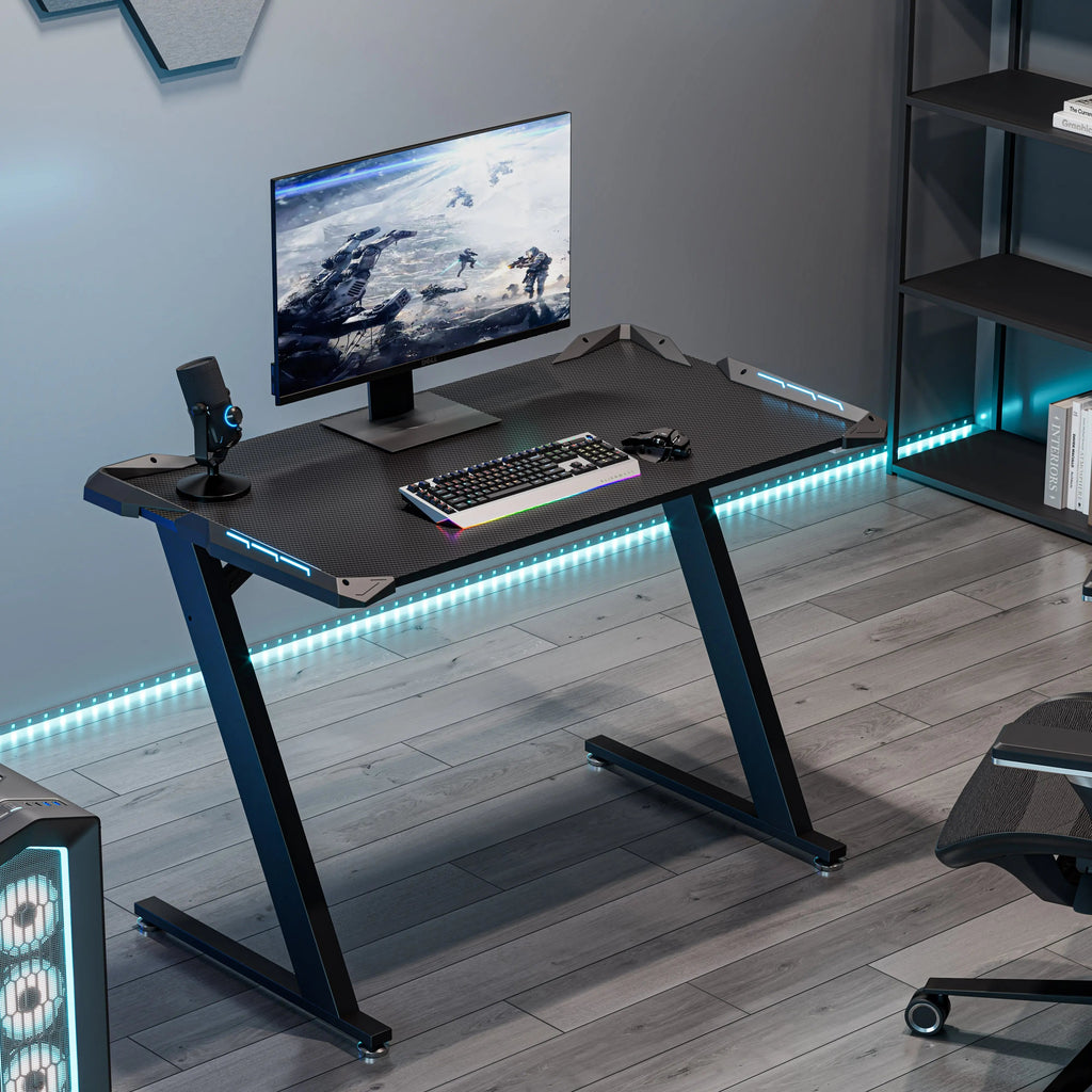 Gaming Desk with Z-shaped Legs (44x24)