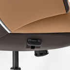 Genuine Leather Executive Office Chair - Leather & Metal Luxury