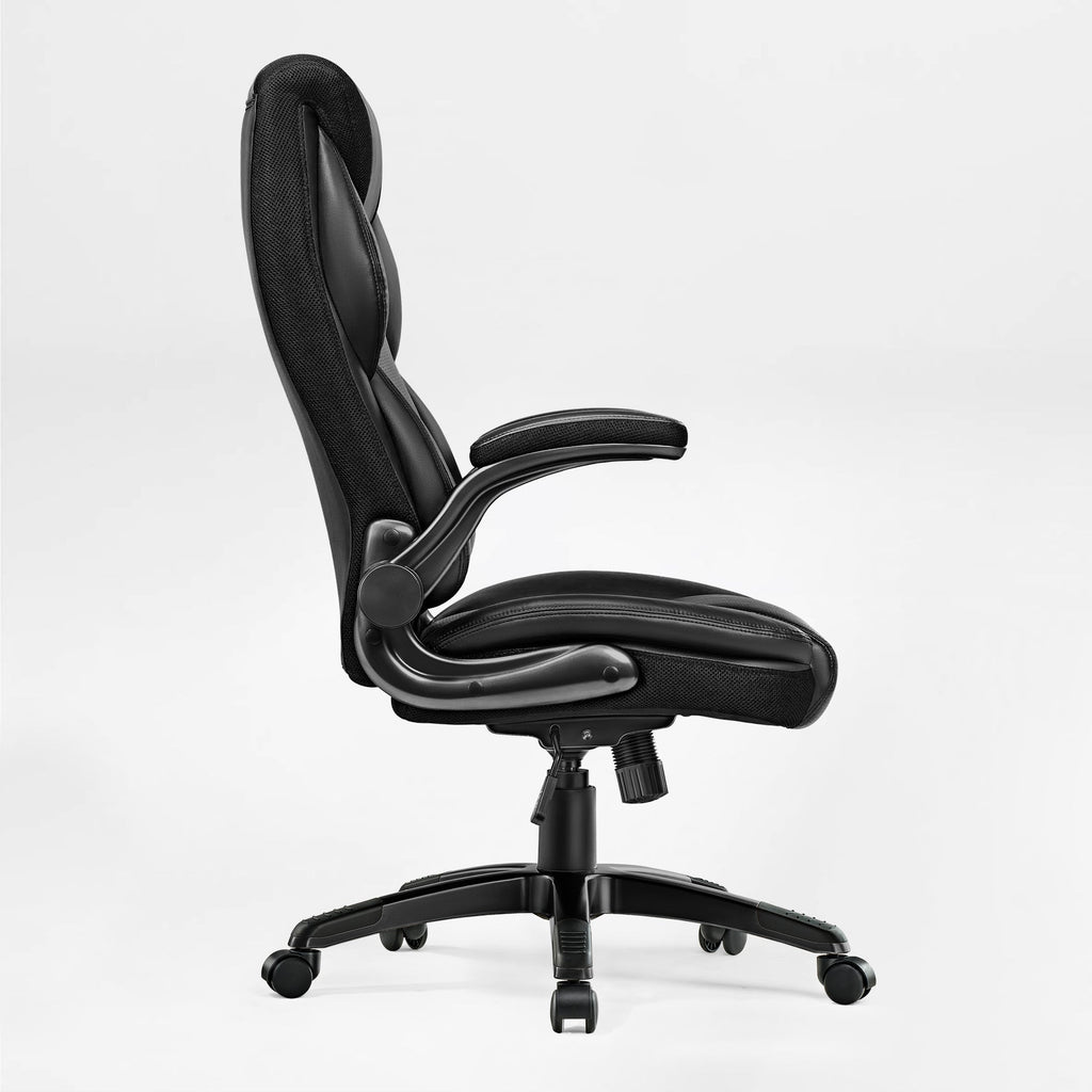 Faux Leather Home Office Chair - Ergonomic Cream