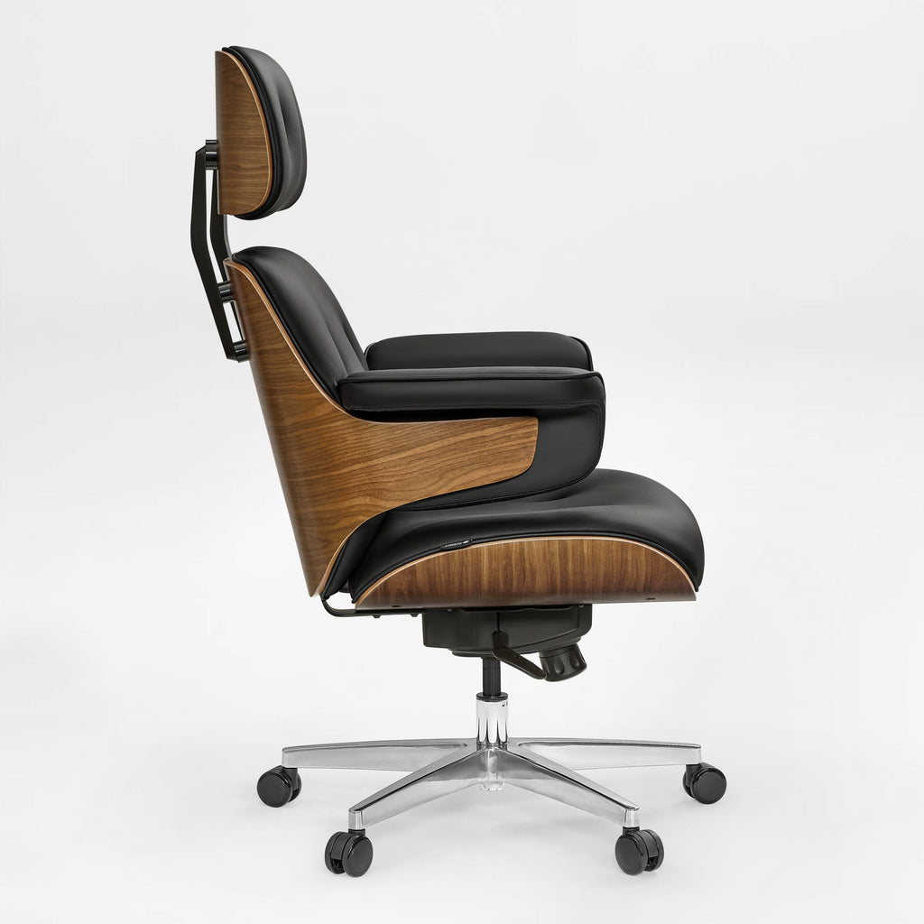 Genuine Leather Executive Office Chair - Classic Ergonomic Design