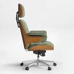 Genuine Leather Executive Office Chair - Classic Ergonomic Design