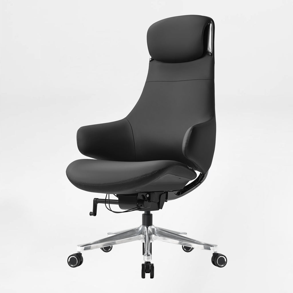 Napa Leather Executive Chair - Soft Curves Upholstered Frame