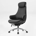 Napa Leather Executive Chair - Soft Curves Upholstered Frame