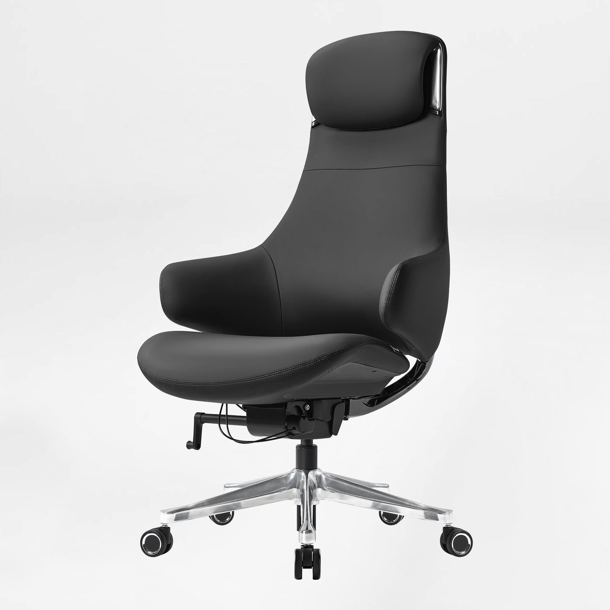 Napa Leather Executive Chair - Soft Curves Upholstered Frame