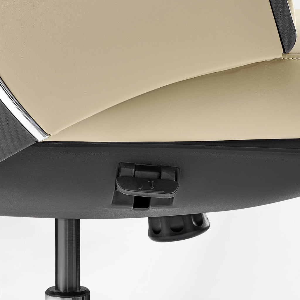 Genuine Leather Executive Office Chair - Leather & Metal Luxury