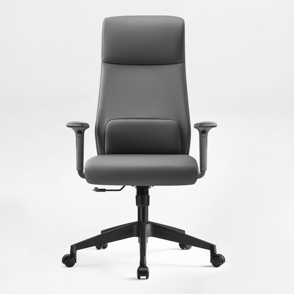 Microfiber Leather Office Chair - Dual-Layer Contoured Ergonomic