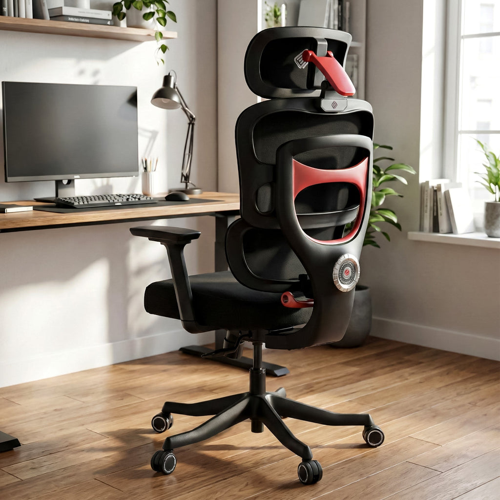 High-Back Mesh Office and Gaming Chair, Black