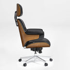 Genuine Leather Executive Office Chair - Classic Ergonomic Design