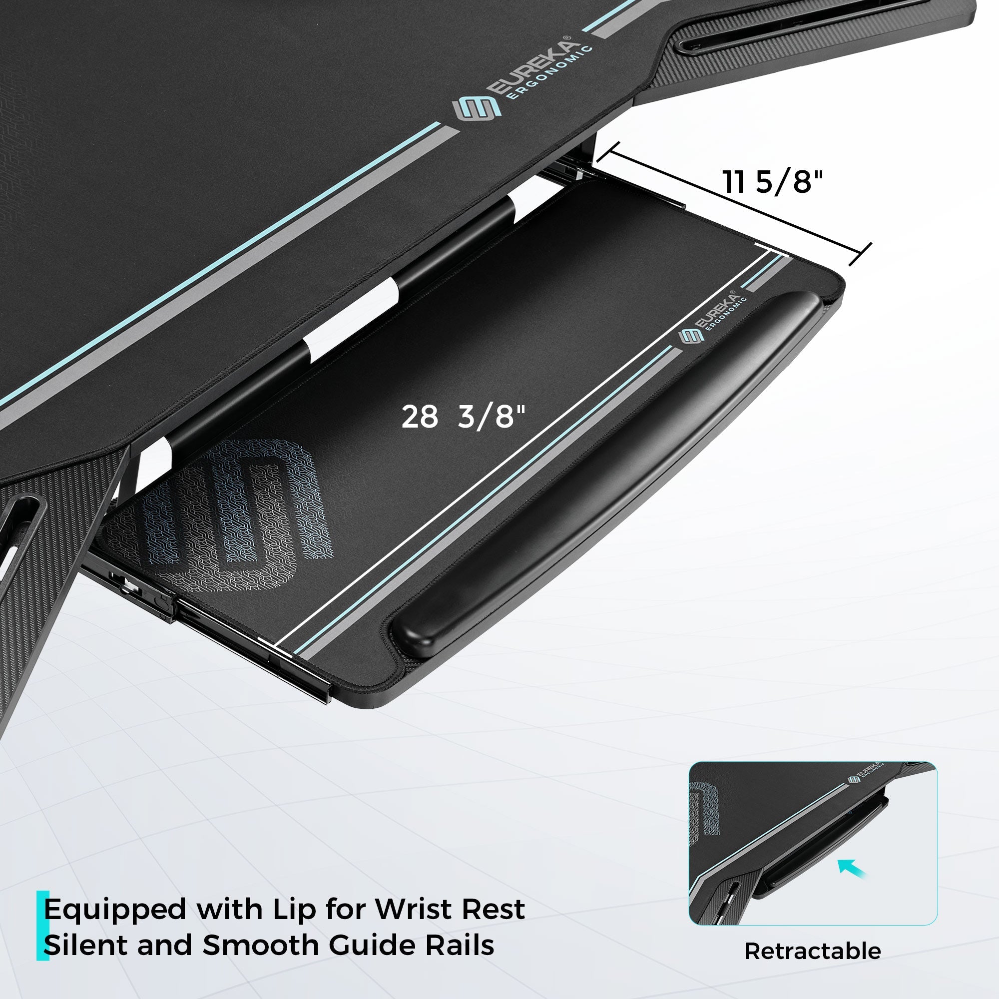 Wing-Shaped Studio Desk (73x23)