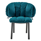 Velvet Dining Side Chair, Set of 1, Red and Green