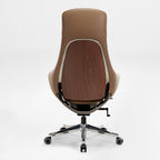 Napa Leather Executive Chair - Soft Curves Upholstered Frame