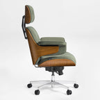 Genuine Leather Executive Office Chair - Classic Ergonomic Design