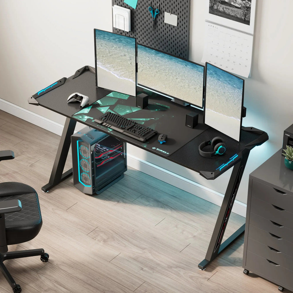 Gaming Desk with Z Shaped Legs (61x25)