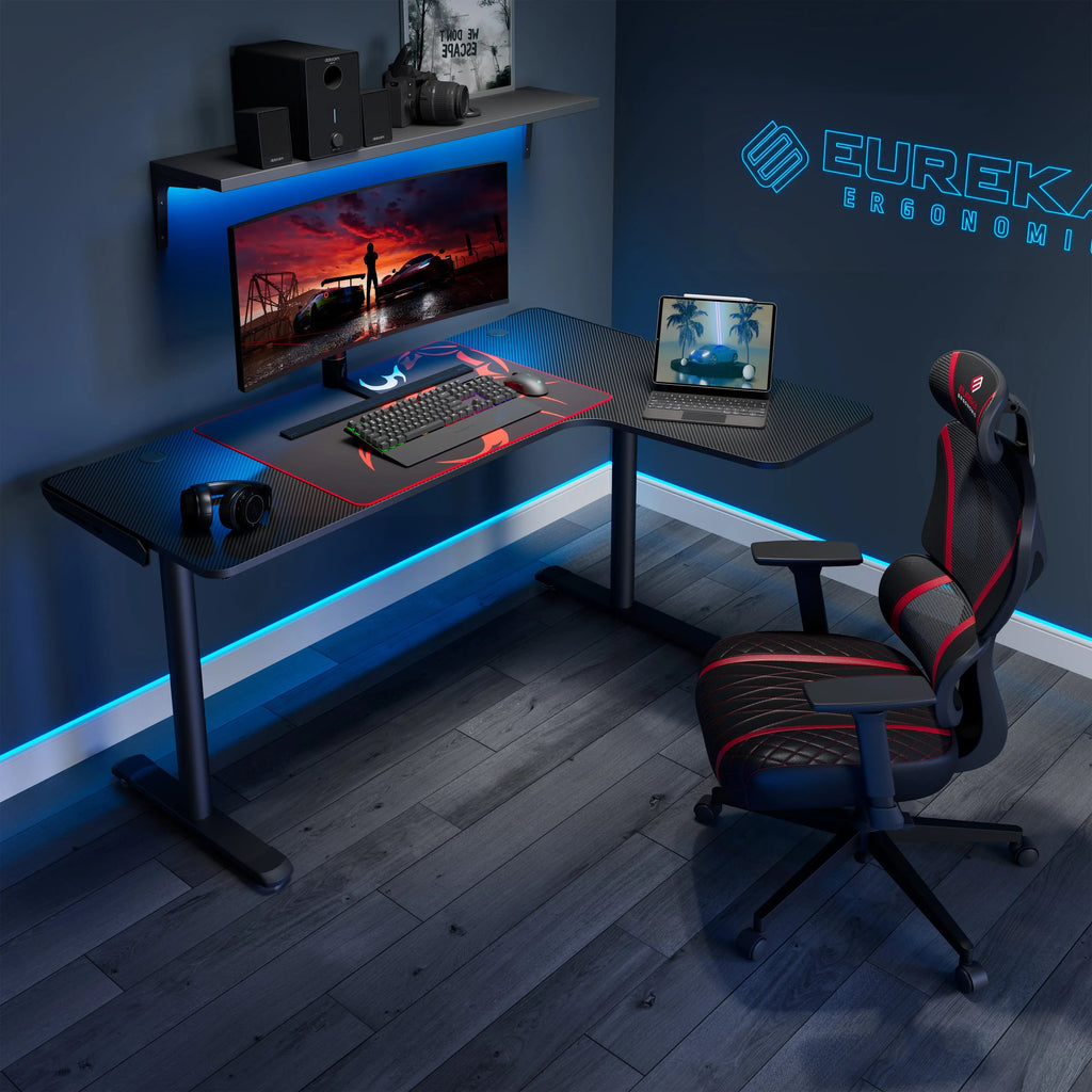Bureau de jeu en L (60x24)