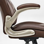 Faux Leather Home Office Chair - Ergonomic Cream
