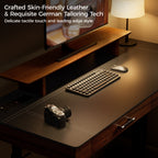 Faux Saddle Leather Adjustable Standing Desk (55x23)