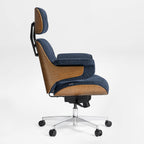 Genuine Leather Executive Office Chair - Classic Ergonomic Design