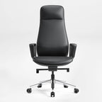 Solid Wood Arm Task Office Chair - Retro PU Leather