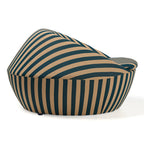 Striped Accent Lounge Chair, Red Yellow and Blue Yellow