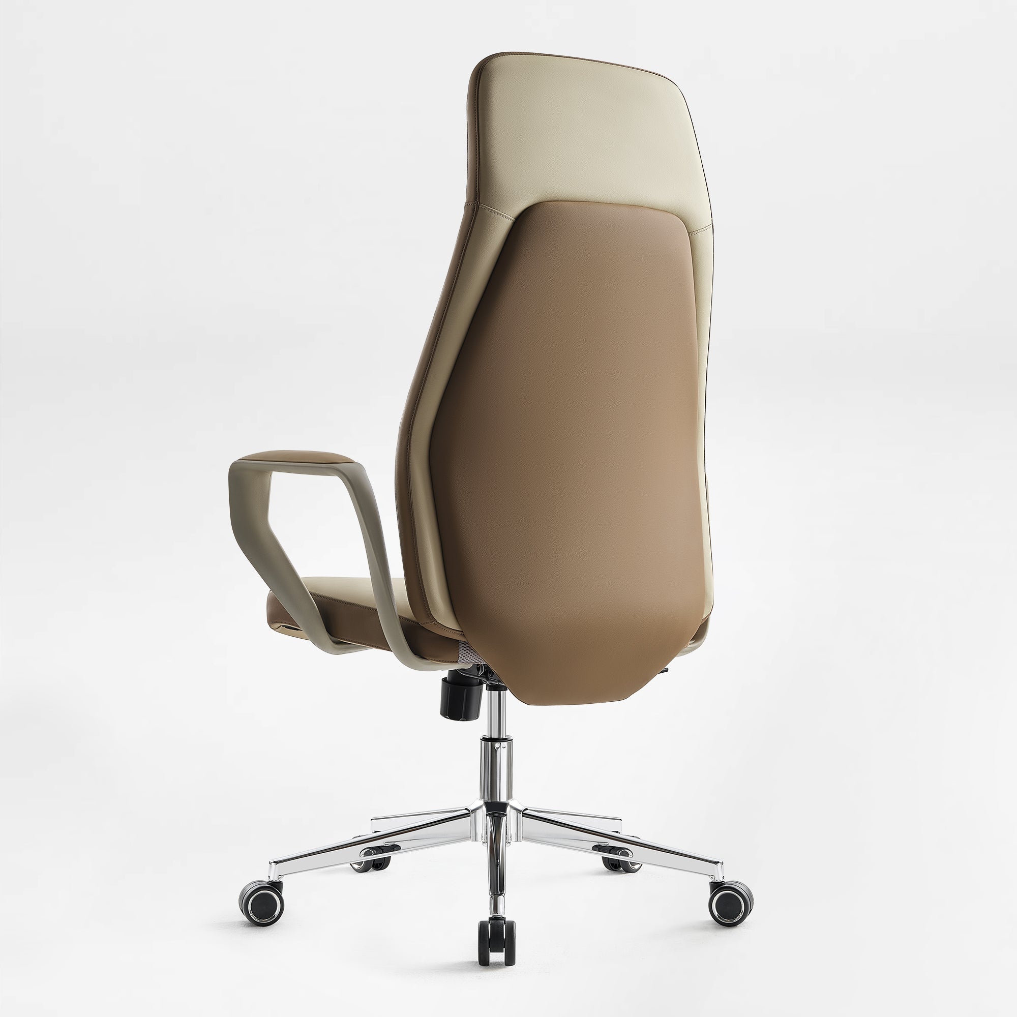 Faux Leather Executive Ergonomic Office Chair - Contoured Spine Support