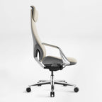 Genuine Leather Executive Office Chair - Butterfly Design High Back