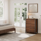 42 Chest 5-Drawers Dresser Accent Cabinet Walnut
