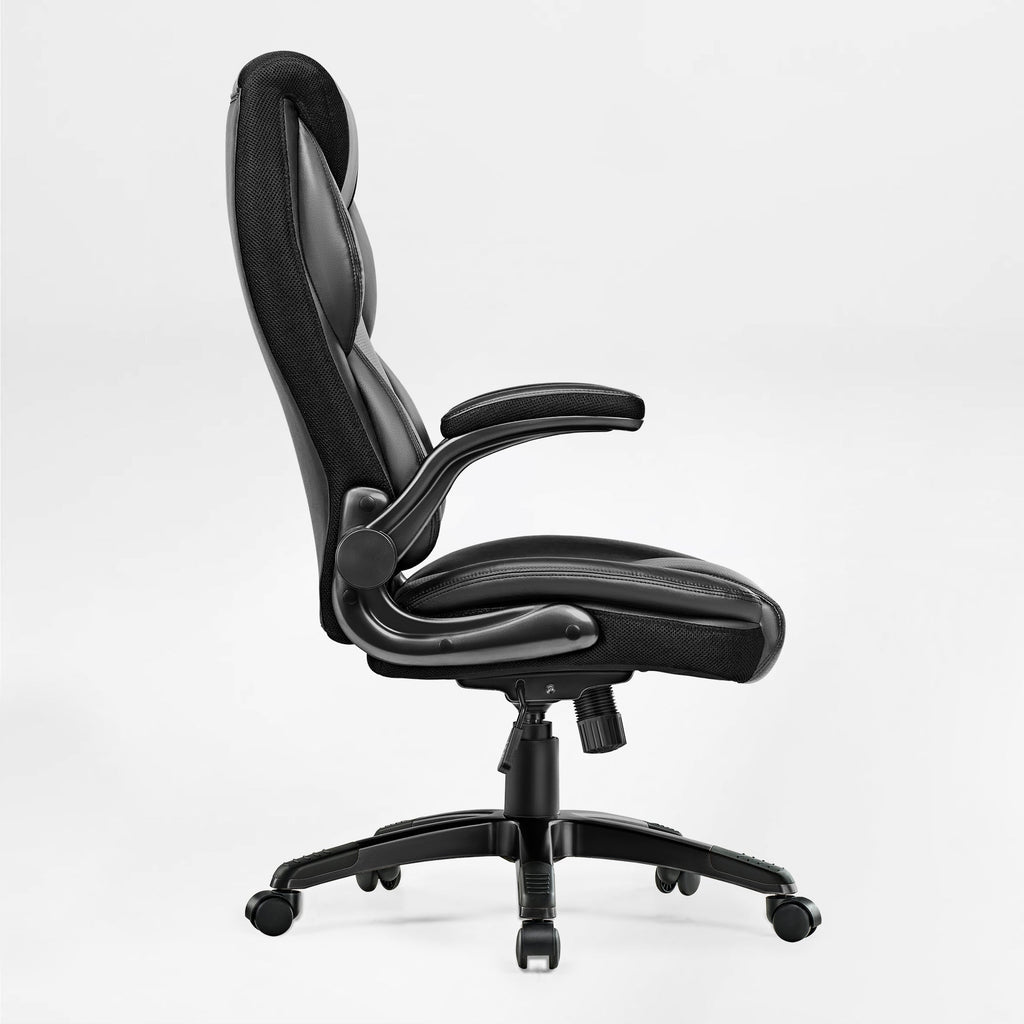 Faux Leather Home Office Chair - Ergonomic Cream