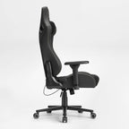 Ergonomic Gaming Chair with Footrest, Black and Yellow
