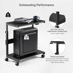 Height-Adjustable Illuminated Panel CPU Cart