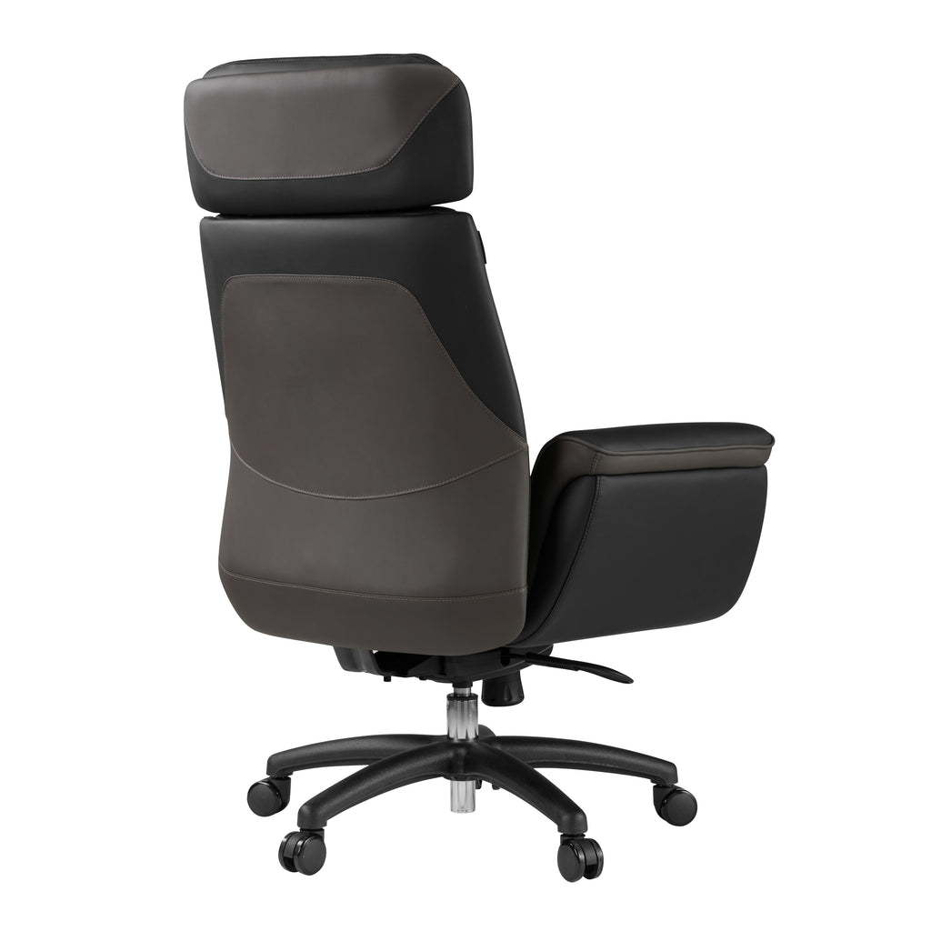 Microfiber Leather Executive Office Chair with Adjustable Headrest