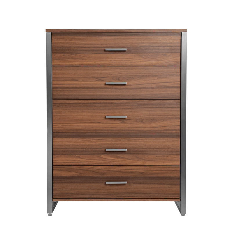 42 Chest 5-Drawers Dresser Accent Cabinet Walnut