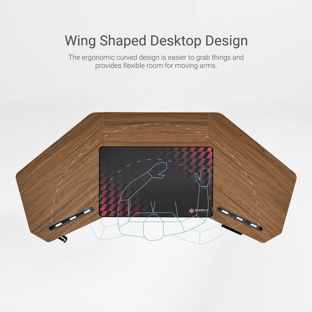 Wing-Shaped Standing Desk (63x23)