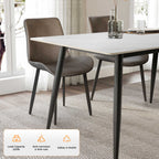 Rectangular Farmhouse Dining Table, Brown