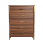 42 Chest 5-Drawers Dresser Accent Cabinet Walnut