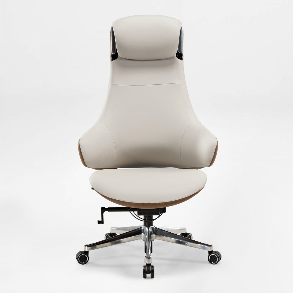Napa Leather Executive Chair - Soft Curves Upholstered Frame