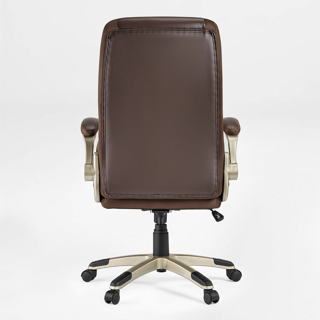 Faux Leather Home Office Chair - Ergonomic Cream